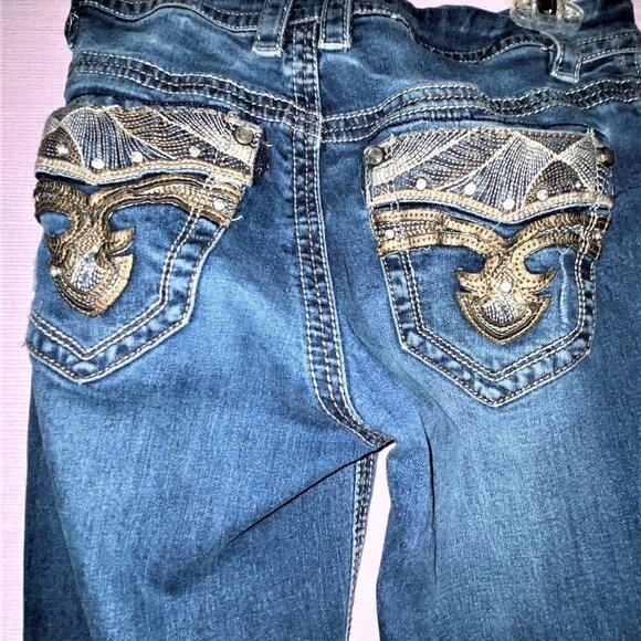 NWOT Rebel & Soul Size 3 Junior Embellished Designer Skinny Jeans Button… - Picture 7 of 12